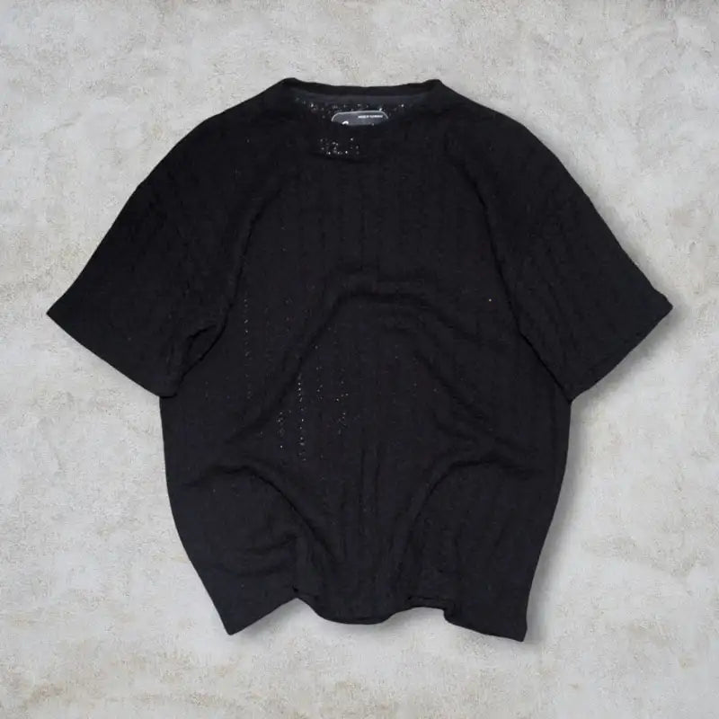 CAMISETA OVERSIZE SPNR TEJIDA NEGRO