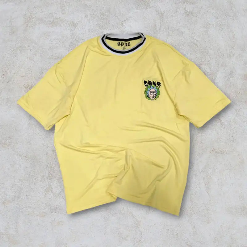 CAMISETA SPNR OVERSIZE RICK AND MORTY AMARILLO