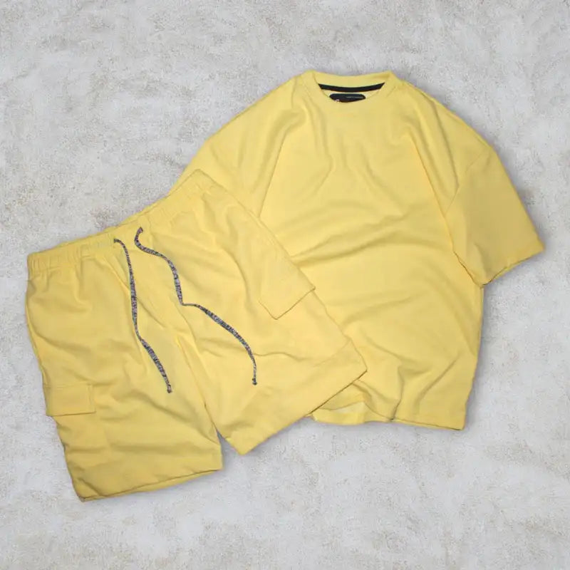 CAMISETA OVERSIZE CONJUNTO AMARILLO ALTO GRAMAJE