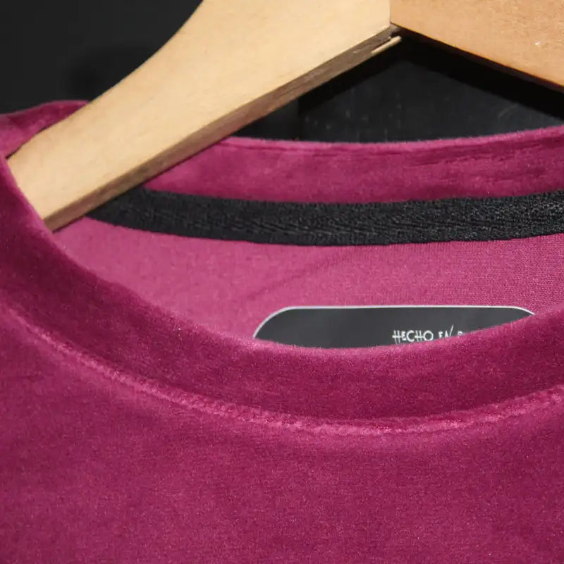 CAMISETA DAMA SPNR TERCIOPELO MORADO