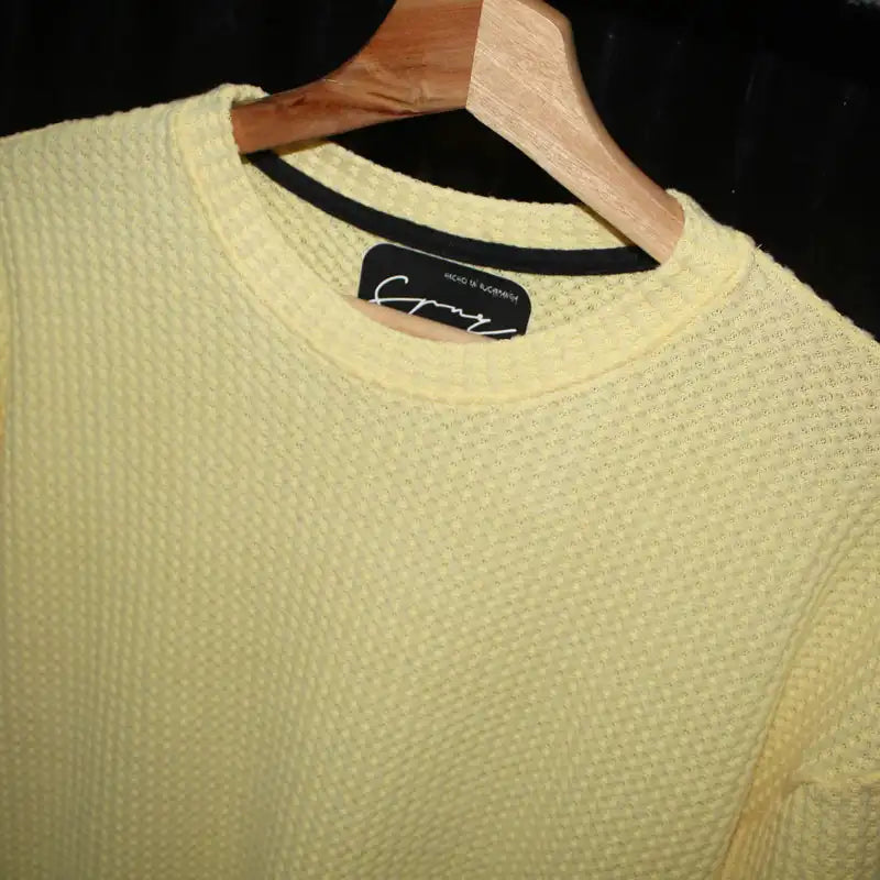 CAMISETA OVERSIZE SPNR RIB CURRY AMARILLO