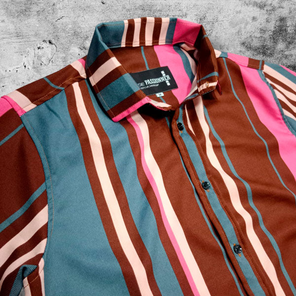 CAMISA SPNR RAYAS ROSA