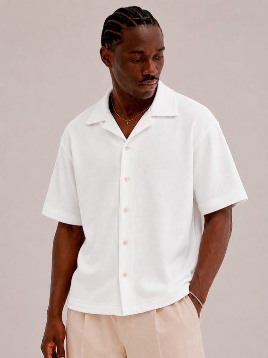 CAMISA WAFLE BLANCA