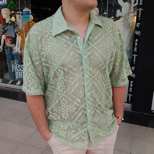 CAMISA SPNR OVERSIZE SPORT MALLA VERDE