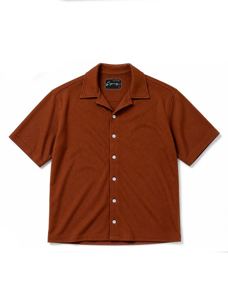 CAMISA WAFLE MARRON