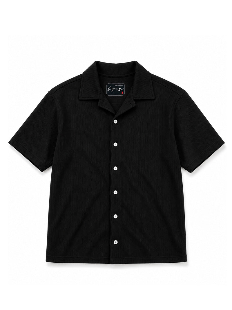 CAMISA WAFLE NEGRA