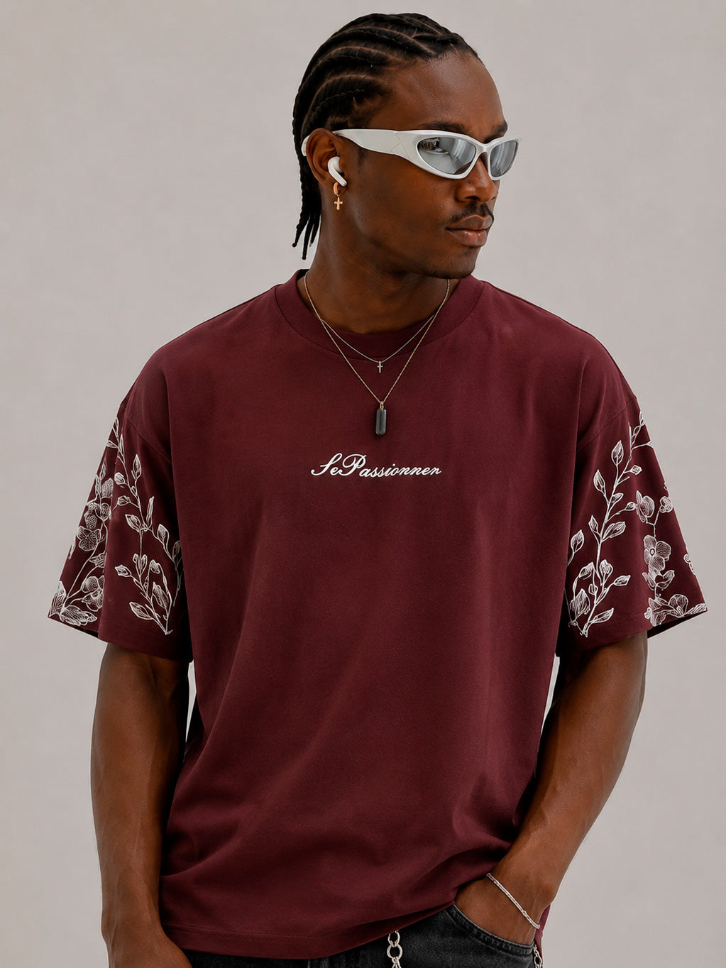 CAMISETA OVERSIZE SPNR FLORES ESPALDA