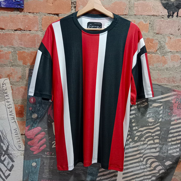 CAMISETA SPNR OVERSIZE RAYAS VINOTINTO
