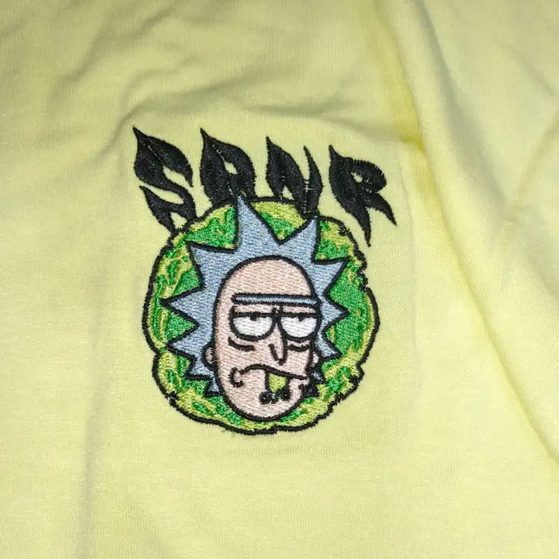 CAMISETA SPNR OVERSIZE RICK AND MORTY AMARILLO
