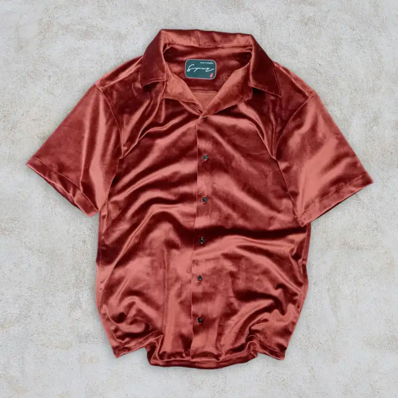 CAMISA SPNR TERCIOPELO CAFE