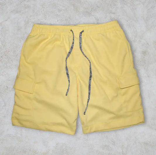 PANTALONETA CARGO CONJUNTO AMARILLO