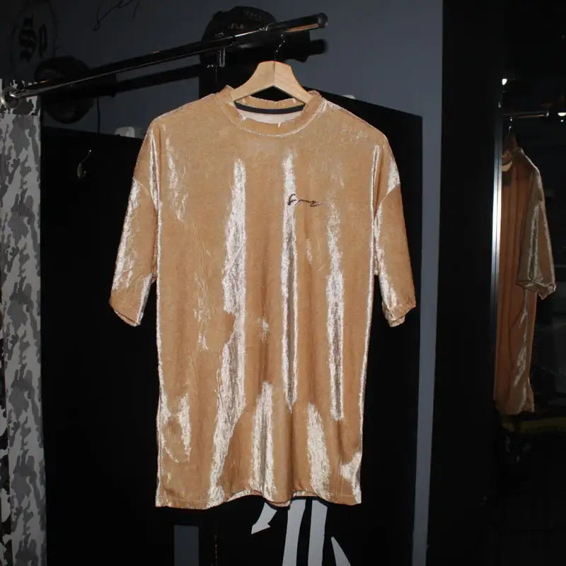 CAMISETA SPNR OVERSIZE TERCIOPELO LATTE