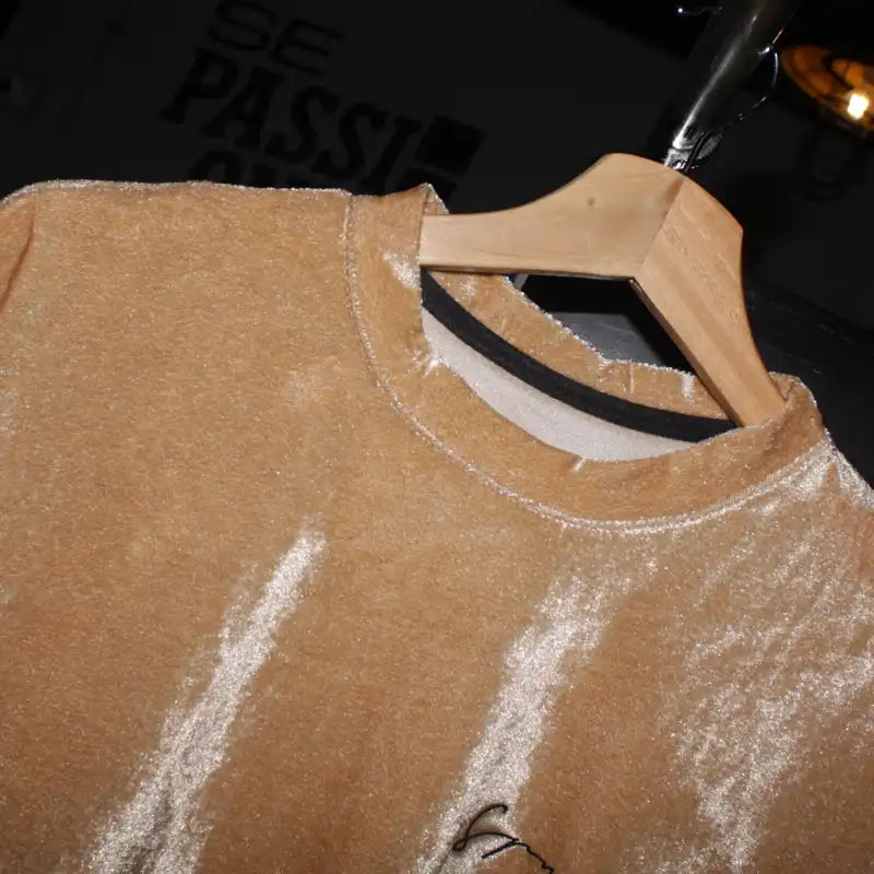 CAMISETA SPNR OVERSIZE TERCIOPELO LATTE