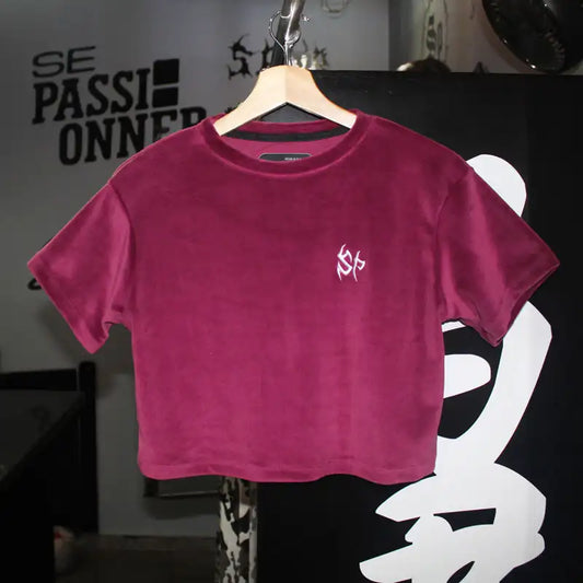 CAMISETA DAMA SPNR TERCIOPELO MORADO