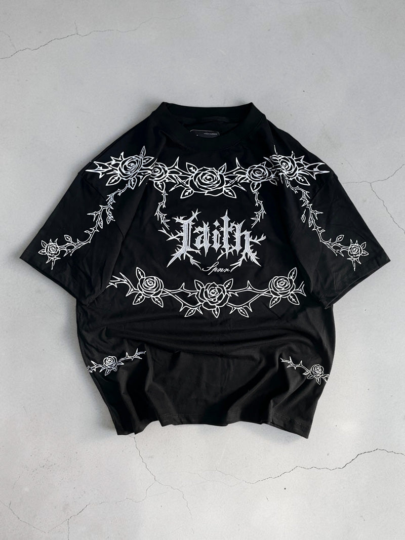 CAMISETA OVERSIZE SPNR FAITH ROSES