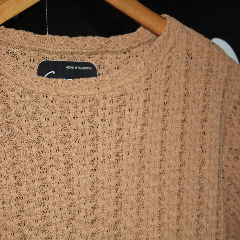 CAMISETA DAMA SPNR TEJIDA ALMENDRA