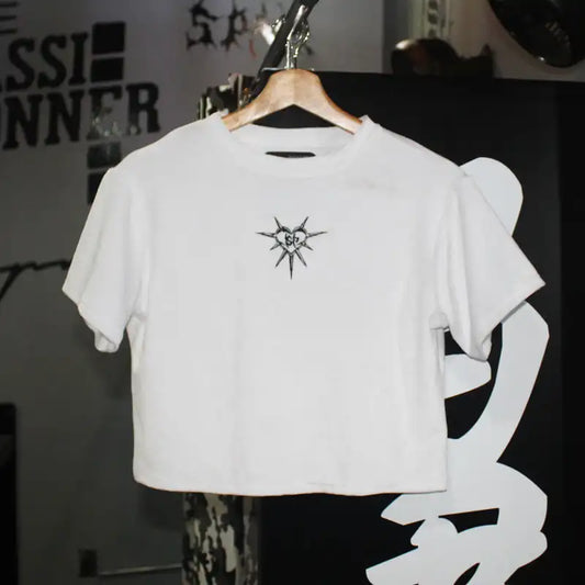 CAMISETA DAMA SPNR BLANCO LATTE CORAZON ESPINAS