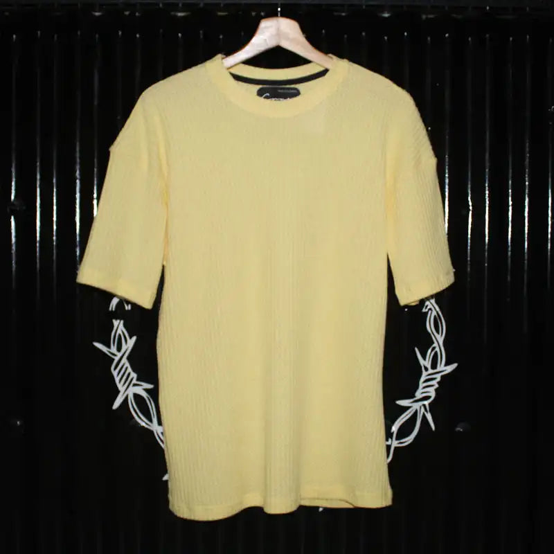 CAMISETA OVERSIZE SPNR RIB CURRY AMARILLO