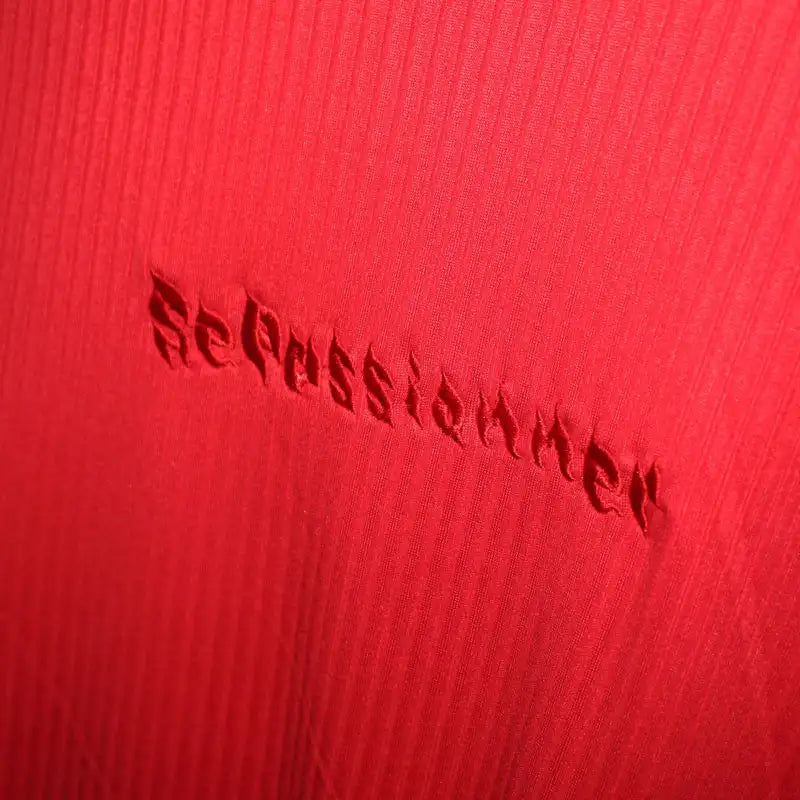 CAMISETA OVERSIZE SPNR RIB ROJO BORDADO