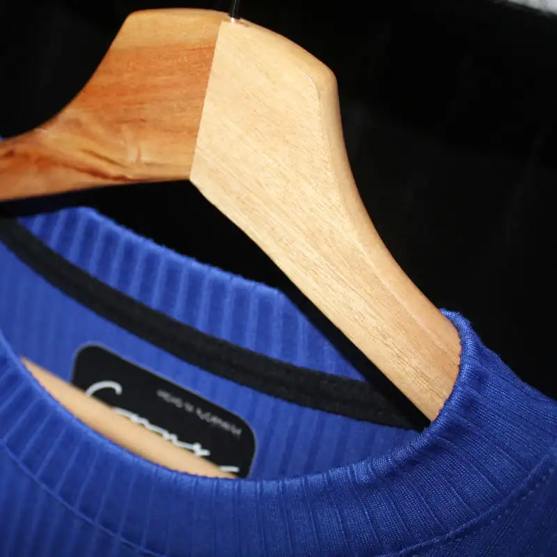 CAMISETA OVERSIZE SPNR RIB AZUL BORDADO