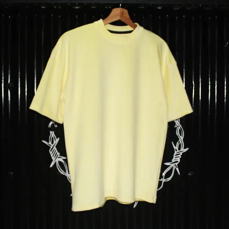 CAMISETA OVERSIZE SPNR TERCIOPELO AMARILLO