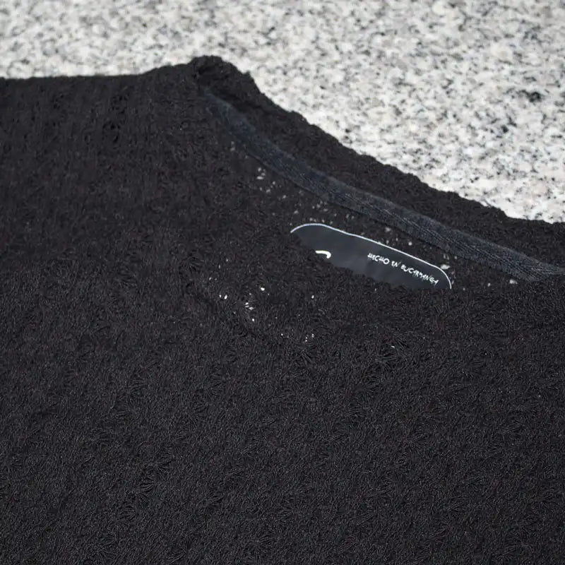 CAMISETA OVERSIZE SPNR TEJIDA NEGRO