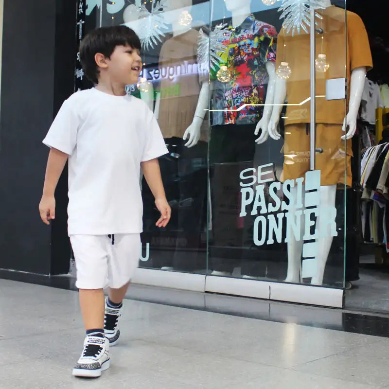 CONJUNTO NIÑO TEXTURIZADO BLANCO