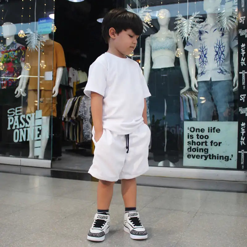 CONJUNTO NIÑO TEXTURIZADO BLANCO
