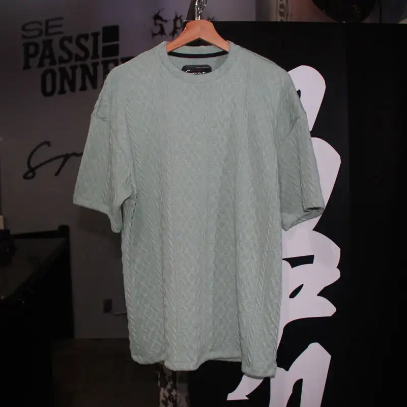 CAMISETA OVERSIZE SPNR TEJIDA VERDE