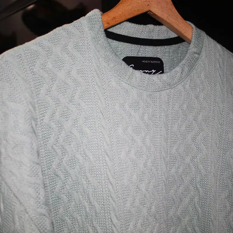 CAMISETA OVERSIZE SPNR TEJIDA VERDE