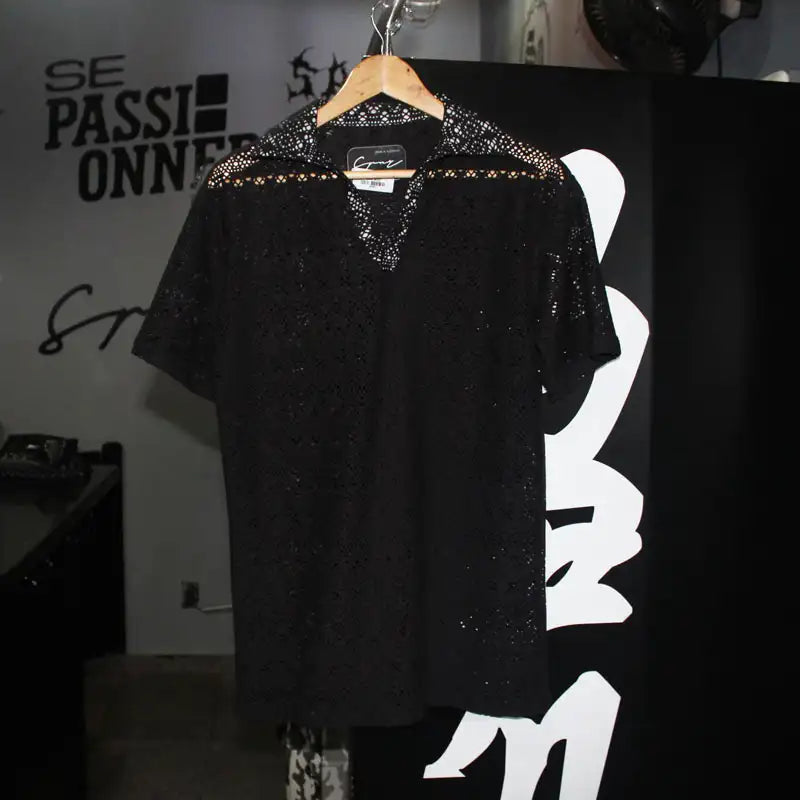 POLO SPNR MALLA NEGRO