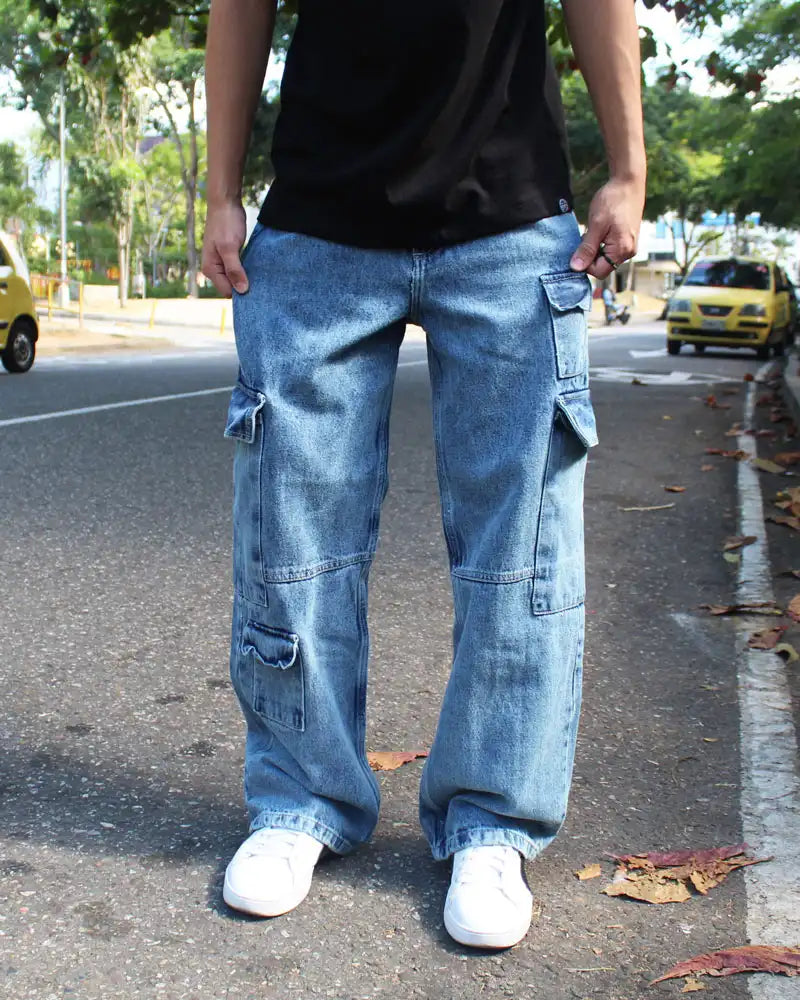 JOGGER BAGGY CARGO AZUL
