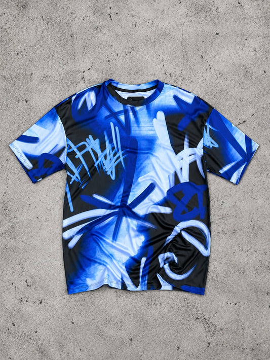 CAMISETA OVERSIZE SPNR GRAFITI AZUL