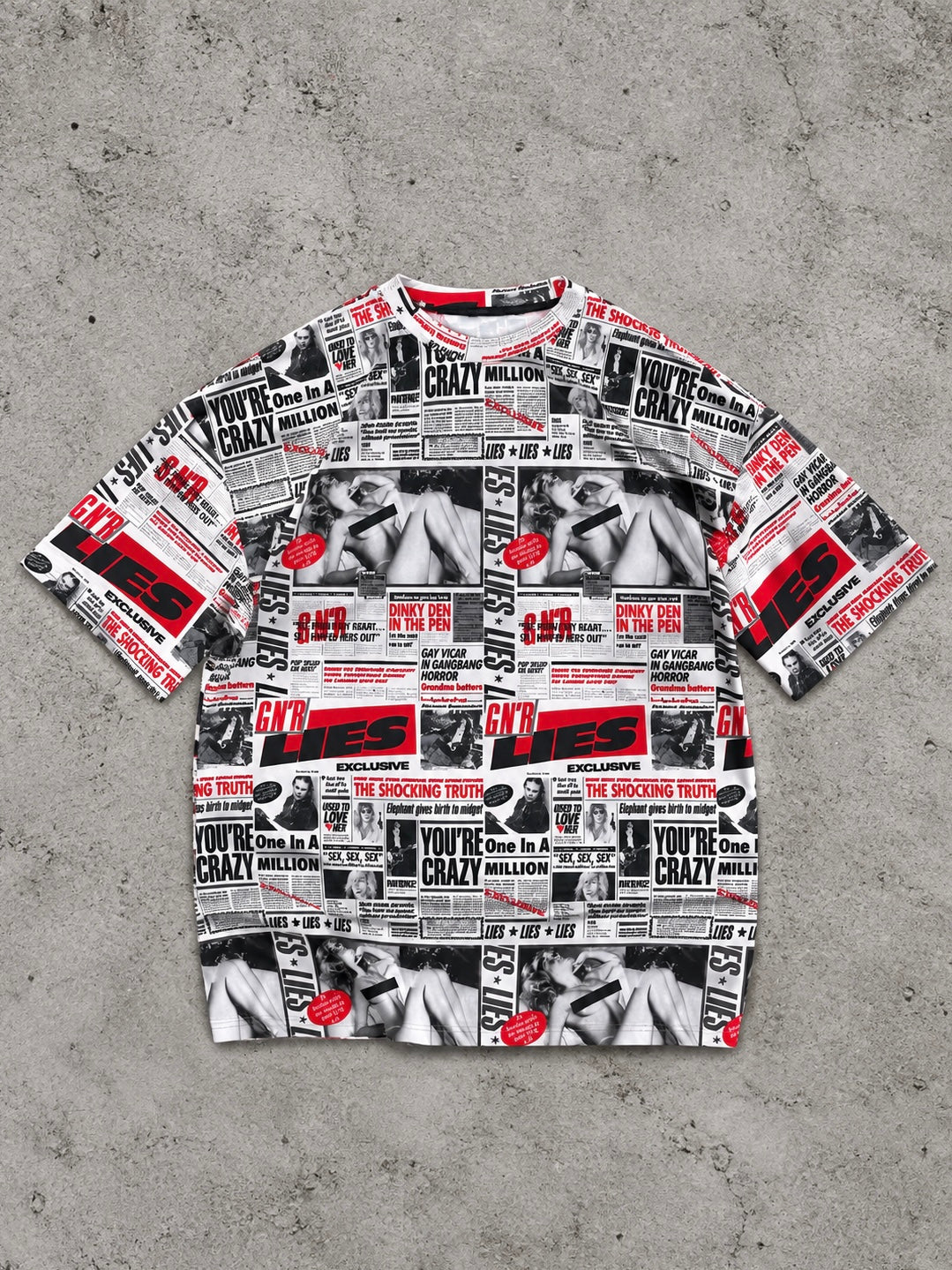 CAMISETA OVERSIZE SPNR GN´R LIES