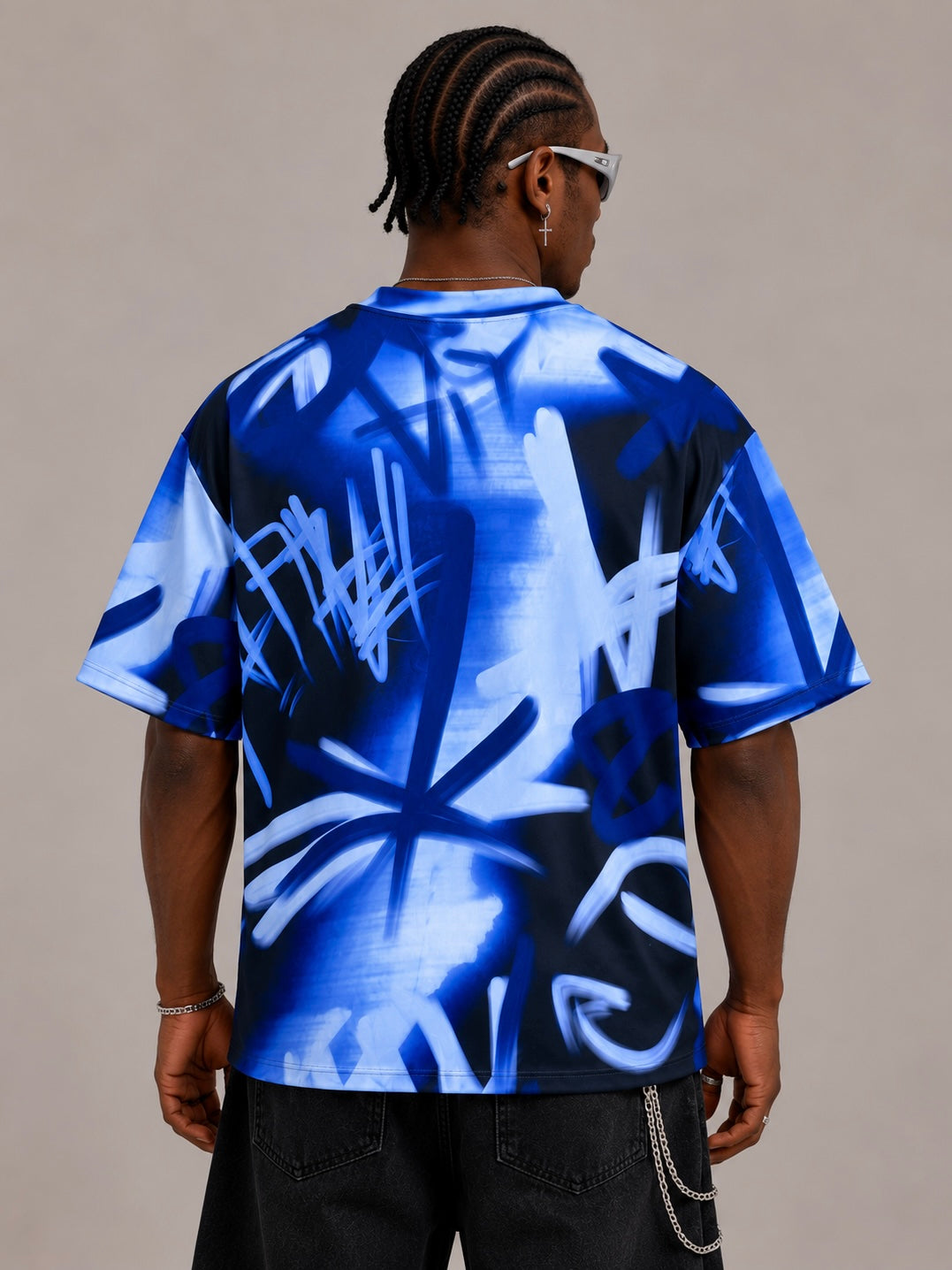 CAMISETA OVERSIZE SPNR GRAFITI AZUL