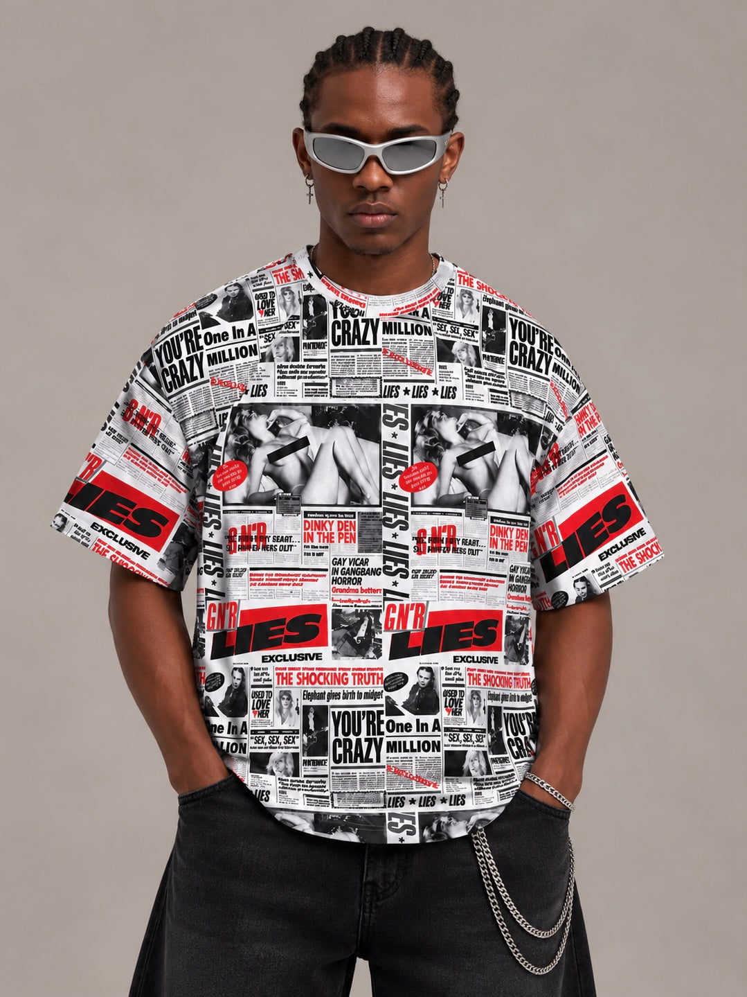 CAMISETA OVERSIZE SPNR GN´R LIES