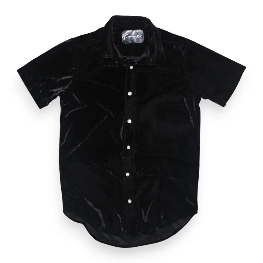 CAMISA SPNR TERCIOPELO NEGRO