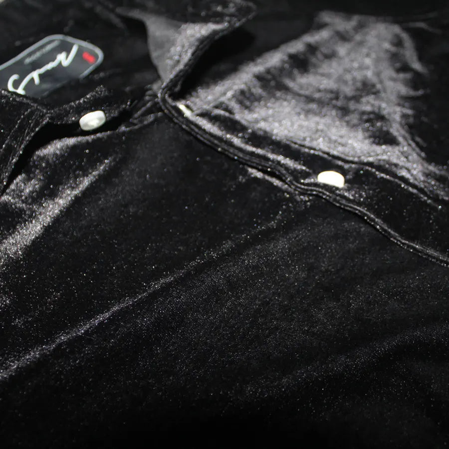 CAMISA SPNR TERCIOPELO NEGRO