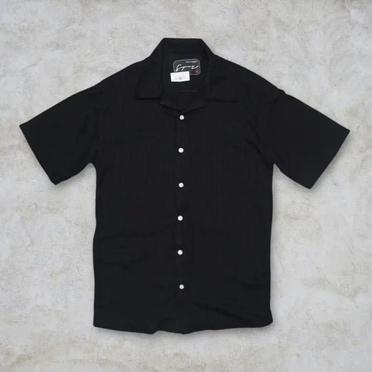 CAMISA SPNR OVERSIZE SPORT TEJIDA NEGRA