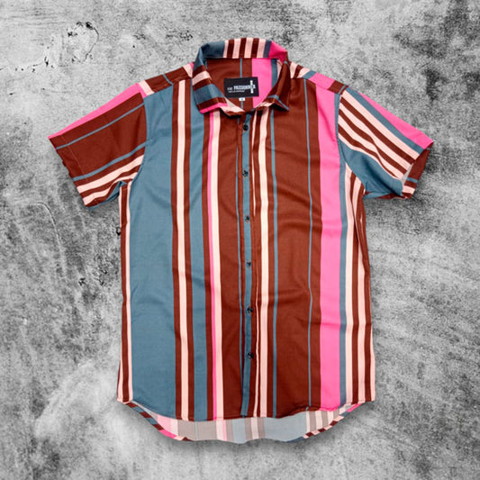 CAMISA SPNR RAYAS ROSA