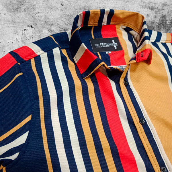 CAMISA SPNR RAYAS MOSTAZA