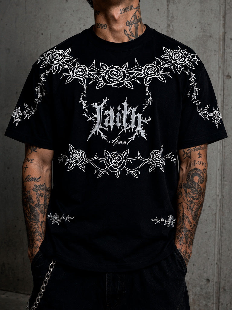 CAMISETA OVERSIZE SPNR FAITH ROSES