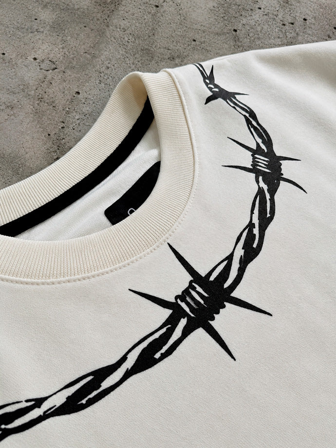 CAMISETA OVERSIZE SPNR BLANCA LLAMAS