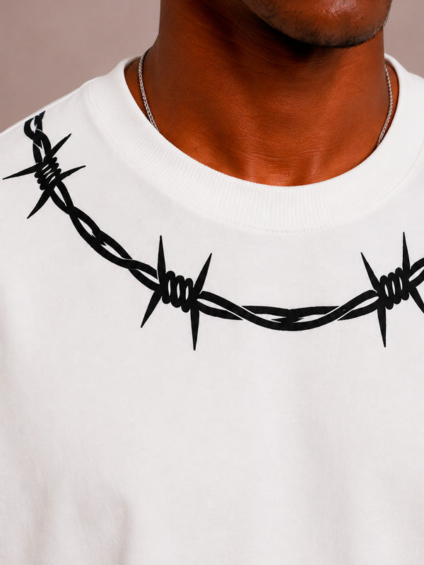 CAMISETA OVERSIZE SPNR BLANCA LLAMAS