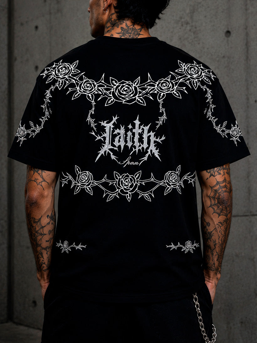 CAMISETA OVERSIZE SPNR FAITH ROSES