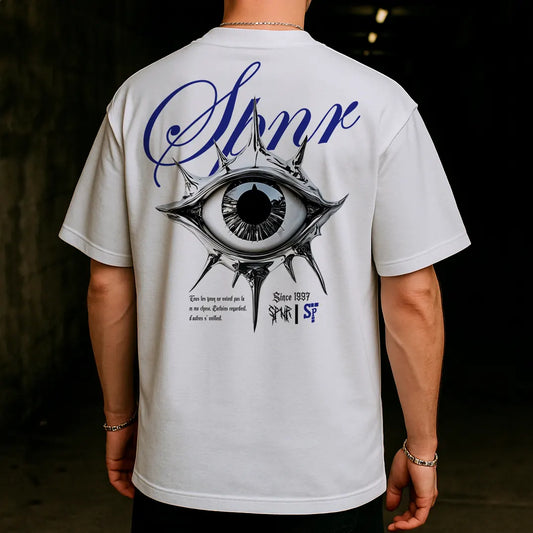 CAMISETA BOXY FIT ALTO GRAMAJE SILVER EYE