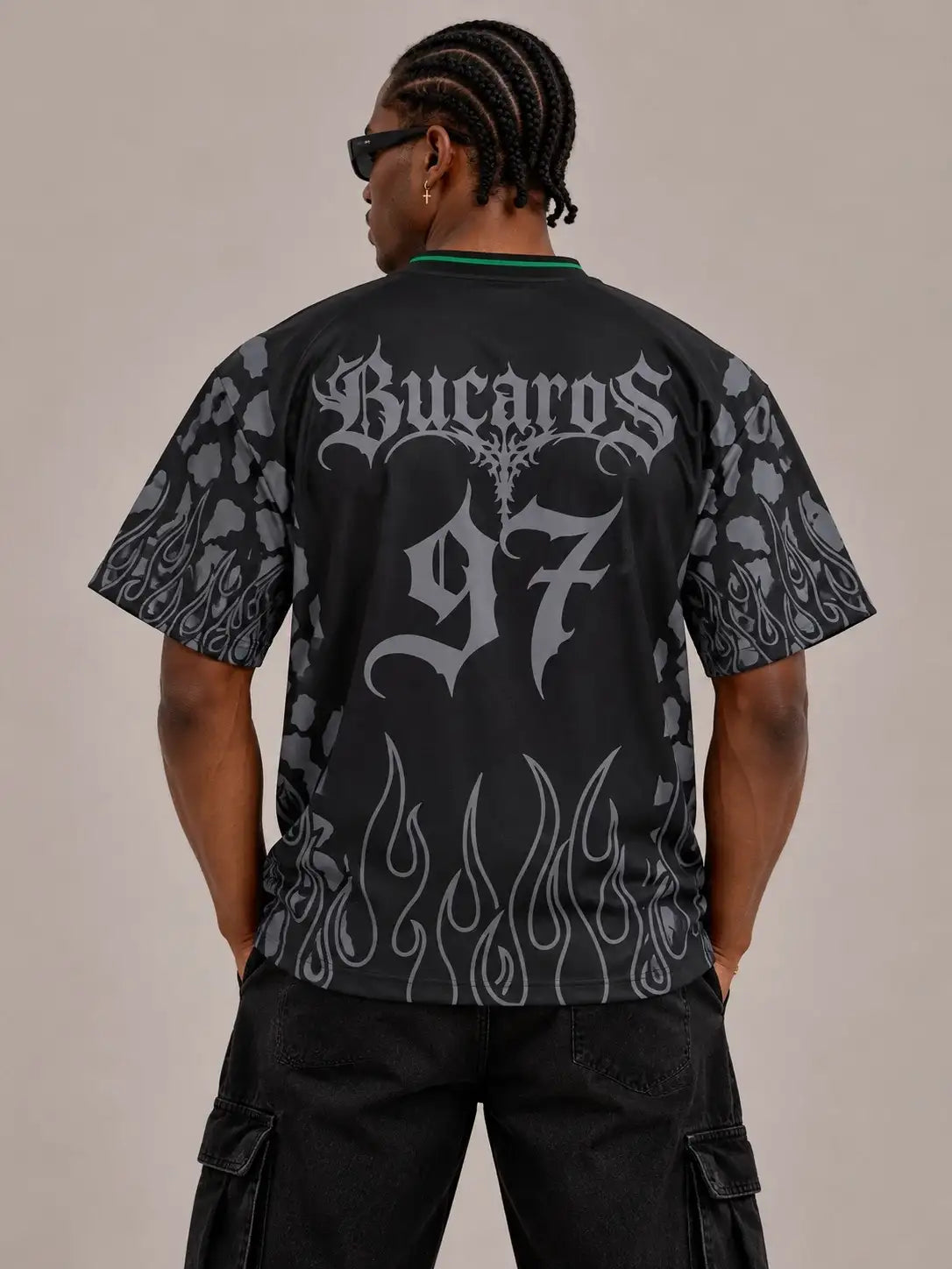CAMISETA FUTBOL SPNR BUCAROS NEGRA